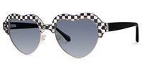 Hannah - Heart Pattern Sunglasses | Vooglam Front View