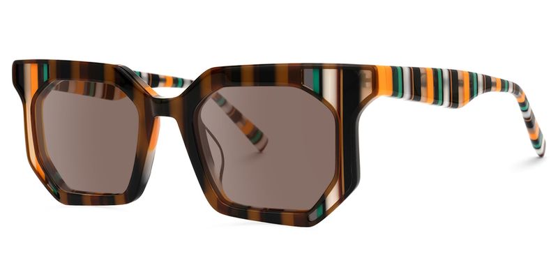 Abetzi - Rectangle Brown Sunglasses