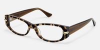 Erica - Rectangle Tortoise Eyeglasses | Vooglam Front View