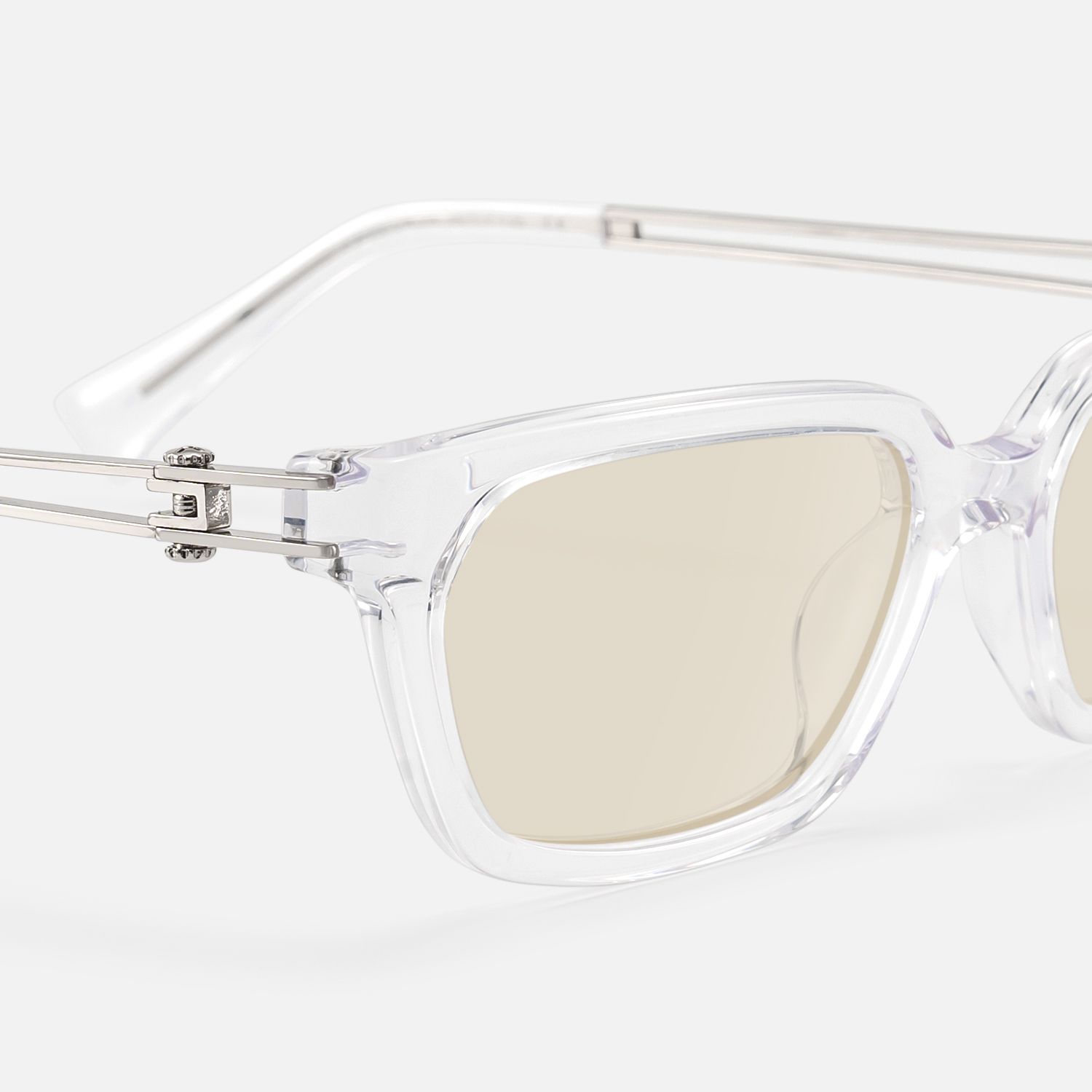 Scarpa - Clear Double Wire Light Tint Sunglasses | Vooglam Design Details