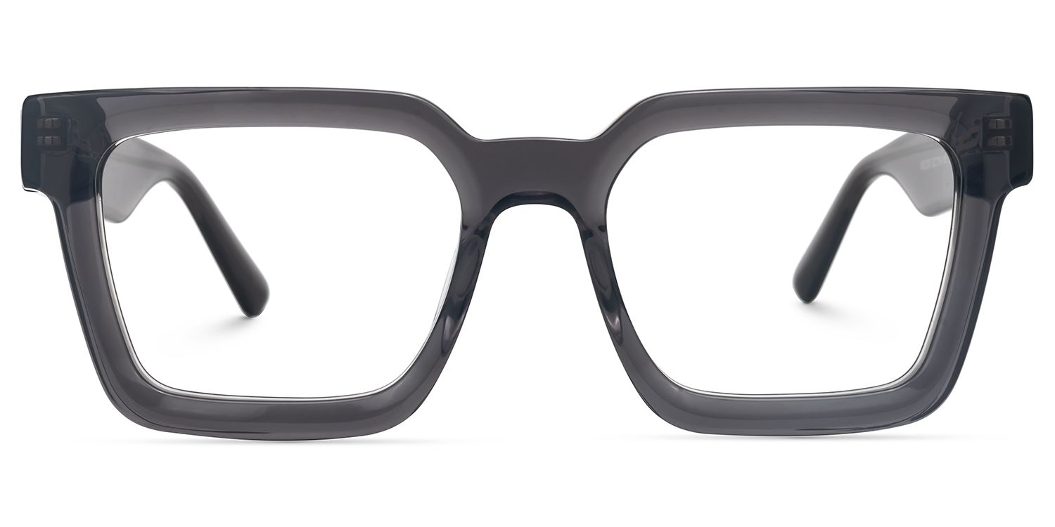 Eilir - Rectangle Grey Eyeglasses | Vooglam Angle View