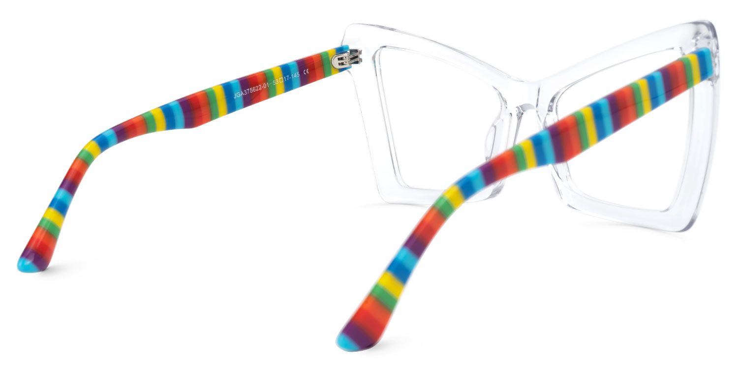 Elidius - Cat Eye Crystal Eyeglasses by Vooglam - Side View