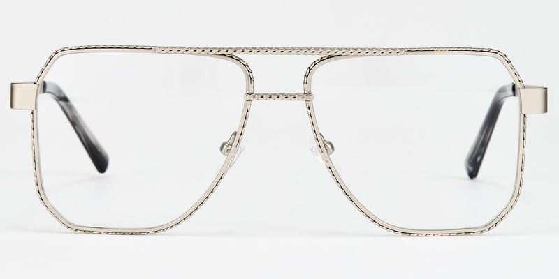 Fidelina - Aviator Silver Eyeglasses