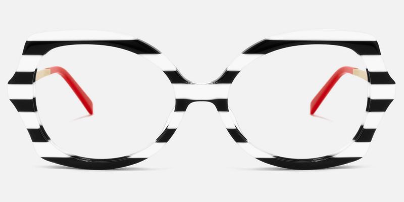 Julietta - Geometric White/Black Eyeglasses