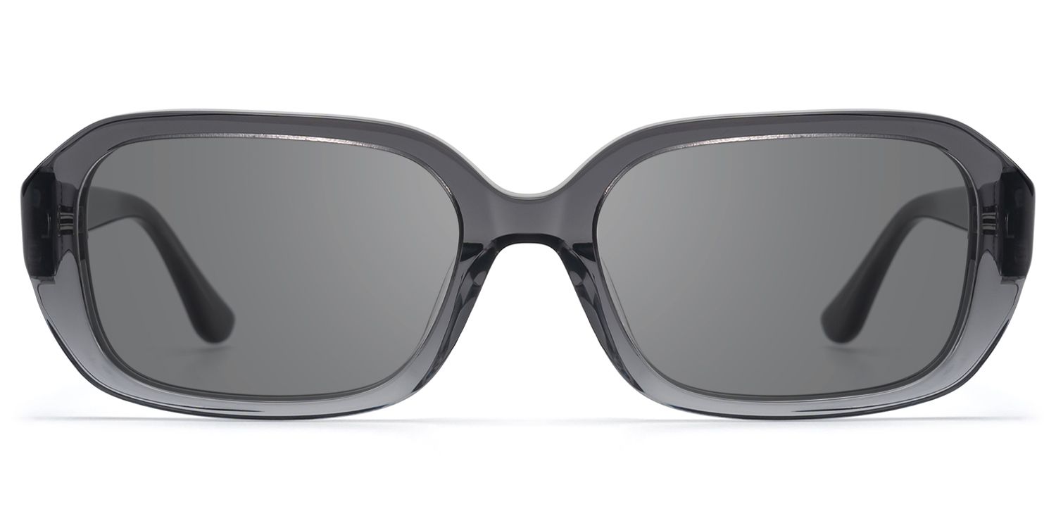 Frame Size of Mies - Gray Tinted Sunglasses with Screw Details | Vooglam