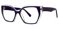 Delyth - Cat Eye Purple Eyeglasses | Vooglam Front View