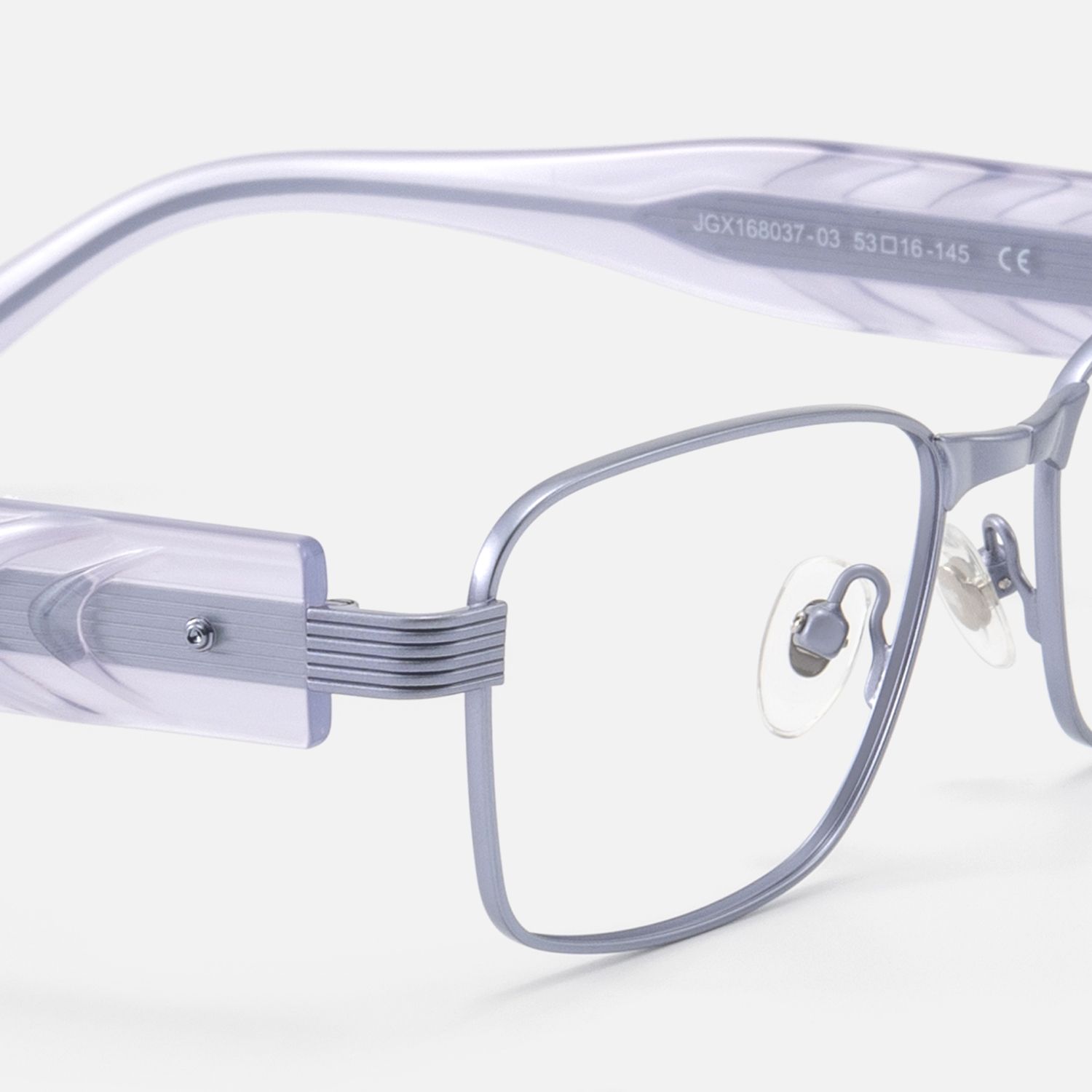 Toyo - Matte Purple Pearlescent Acetate Glasses | Vooglam Design Details