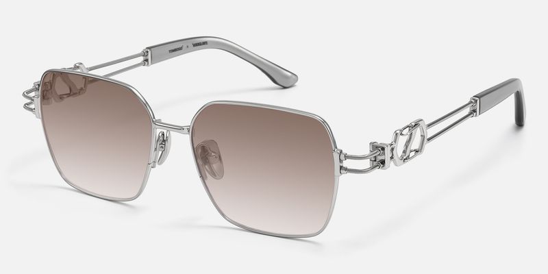The Architect - Silver Gradient Gray Sunglasses | Vooglam