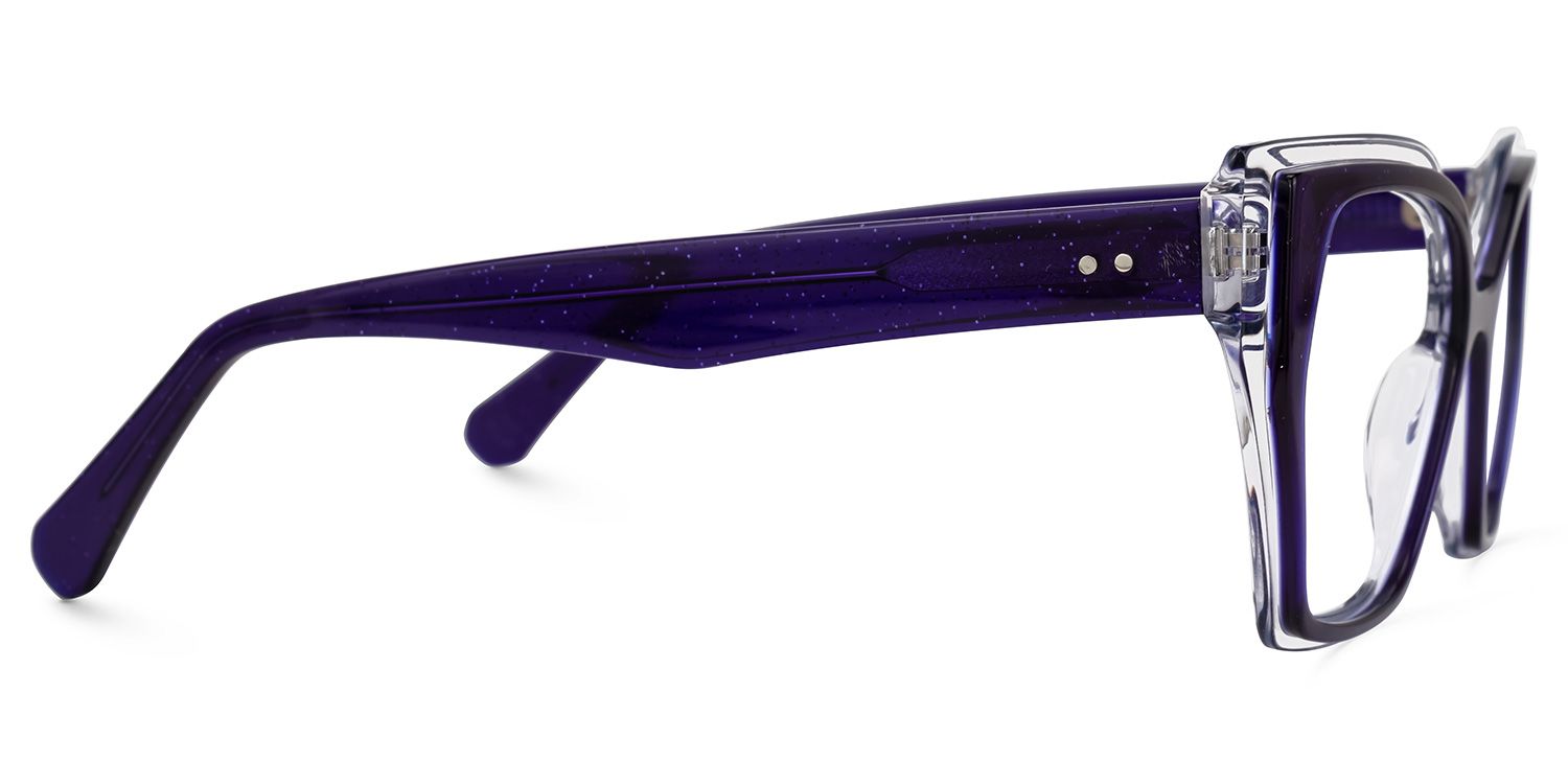 Delyth - Cat Eye Purple Eyeglasses | Vooglam 4