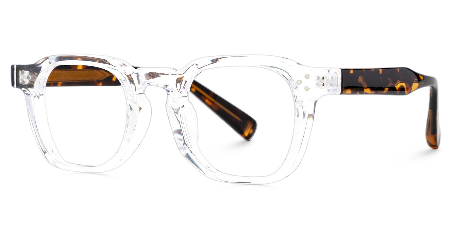 Hachirou - Geometric Crystal Eyeglasses | Vooglam Front View