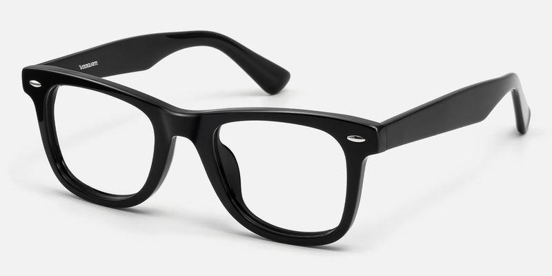 Nadia - Rectangle Black Eyeglasses