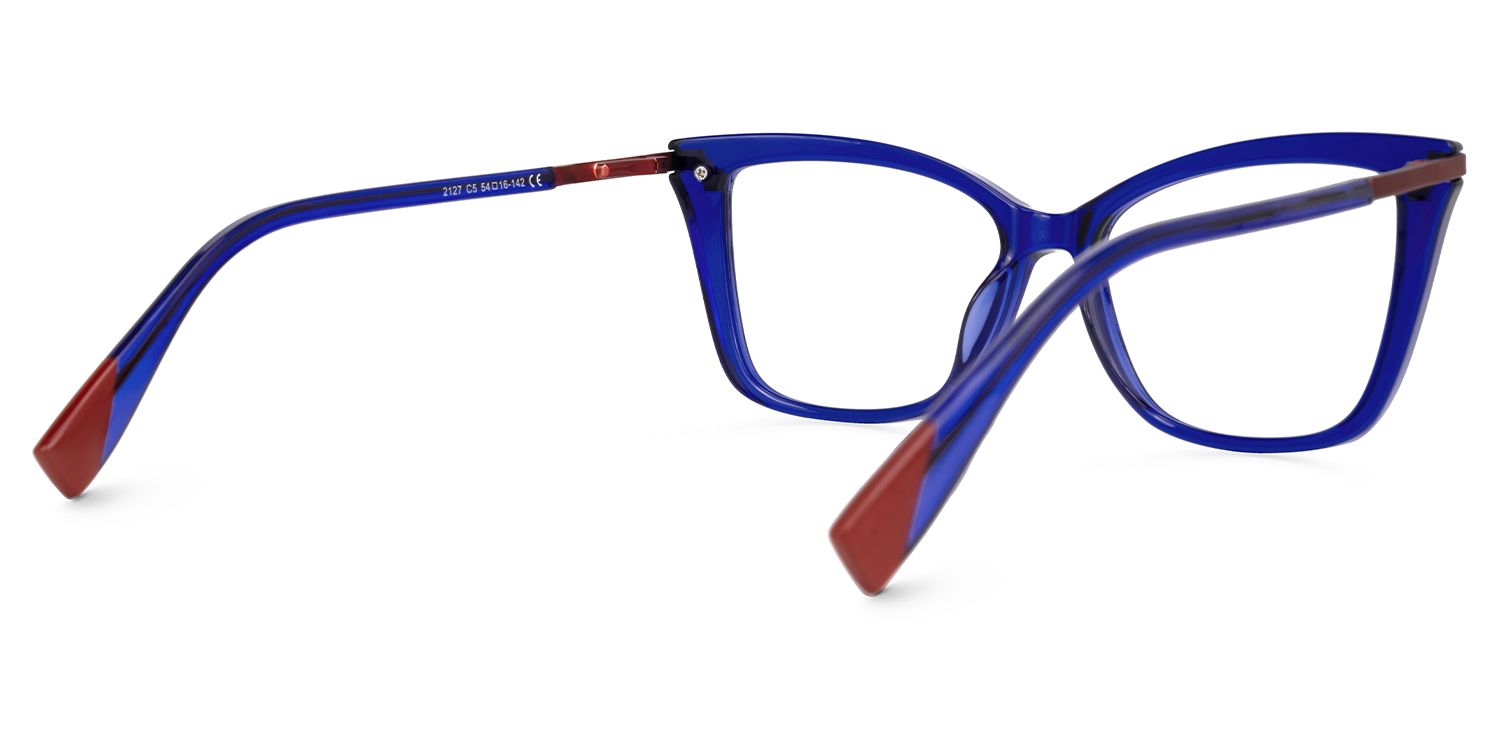 Demitrius - Cat Eye Blue Eyeglasses | Vooglam