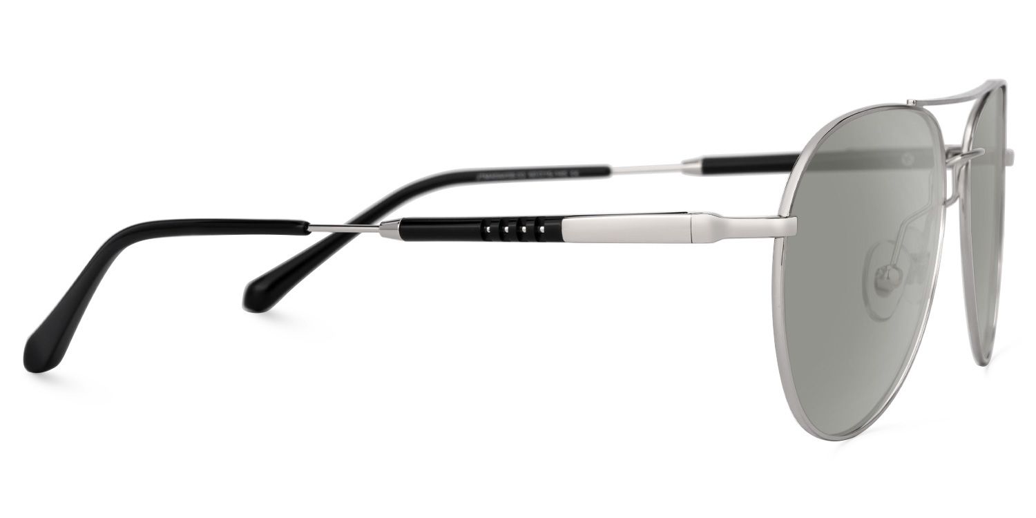 Fahd - Aviator Silver Sunglasses | Vooglam 4