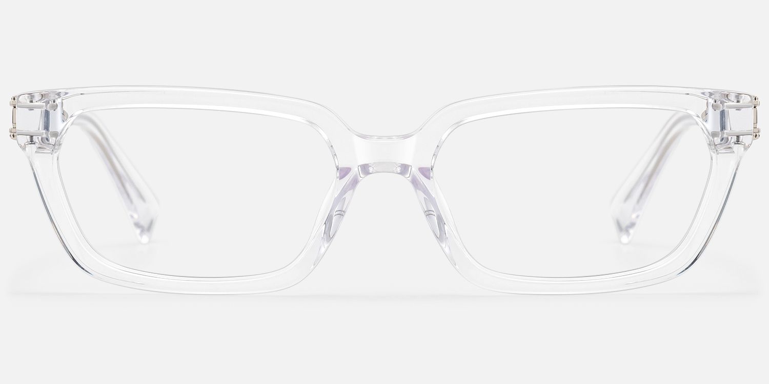 Scarpa - Light Clear Geometric Double Wire Glasses | Vooglam Angle View