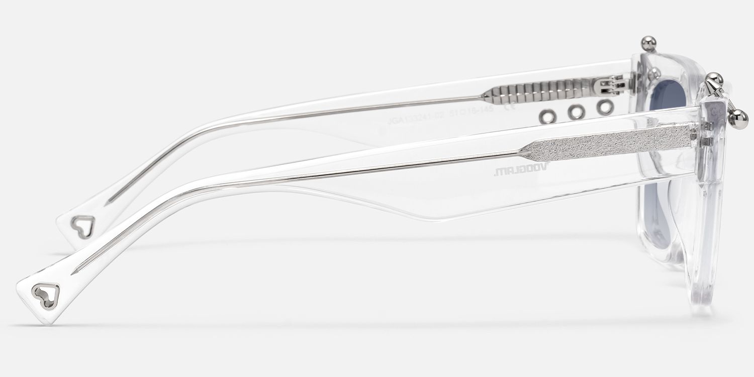 PIERCE - Square Transparent Sunglasses | Vooglam Side View