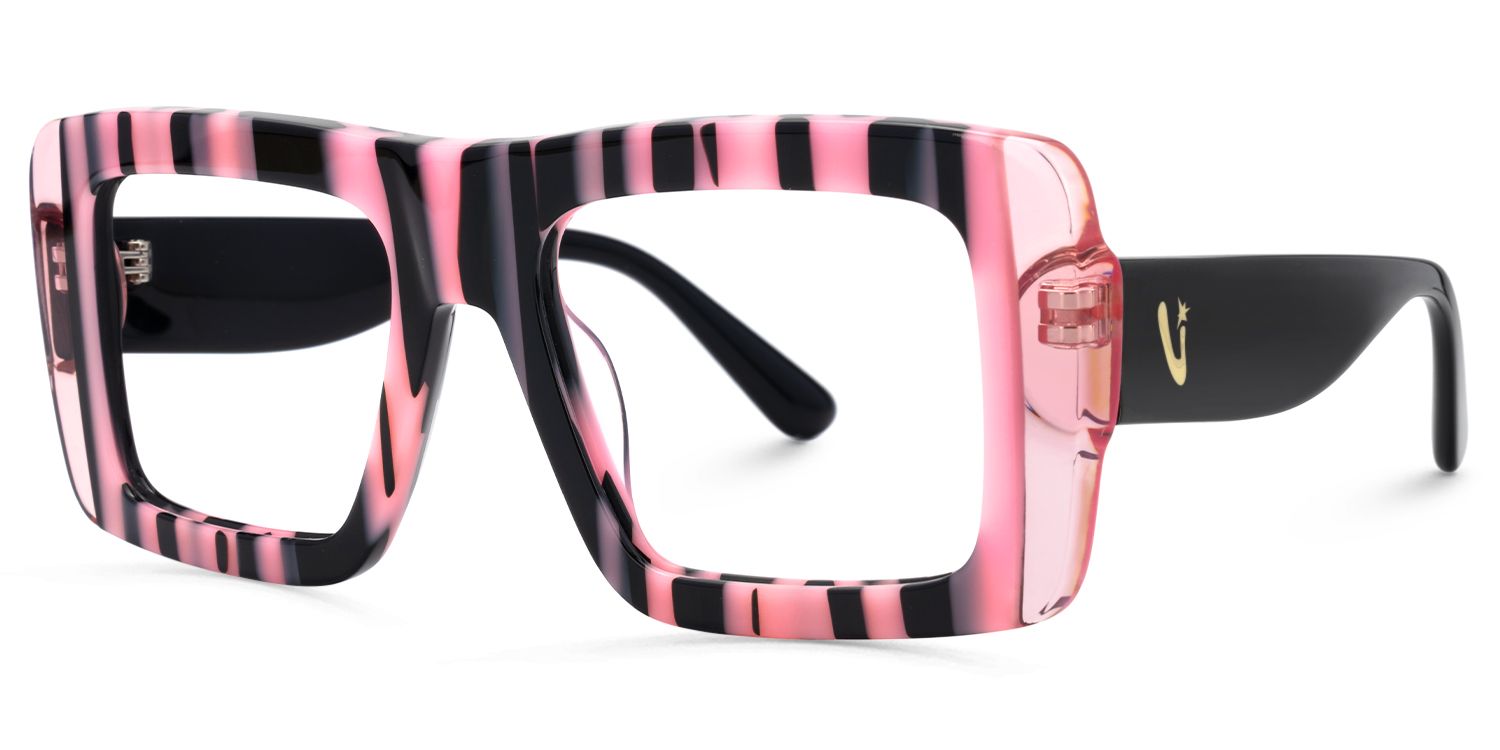 Ameya - Square Pattern Eyeglasses | Vooglam Front View