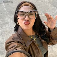 Reina - Bold Cheetah Print Square Frame Glasses - 7