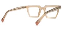 Baden - Rectangle Champagne Eyeglasses | Vooglam Side View