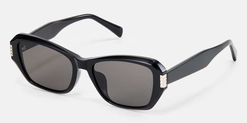 Flicker - Geometric Black Sunglasses