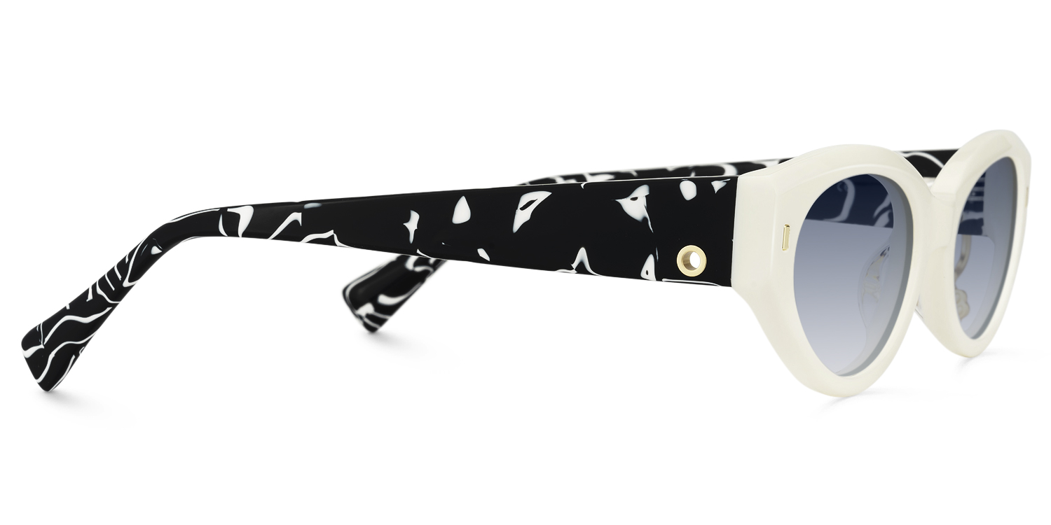 Meow - Cat Eye White Sunglasses - 4