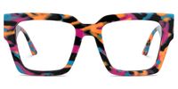 Felician - Square Multicolor Eyeglasses | Vooglam Angle View