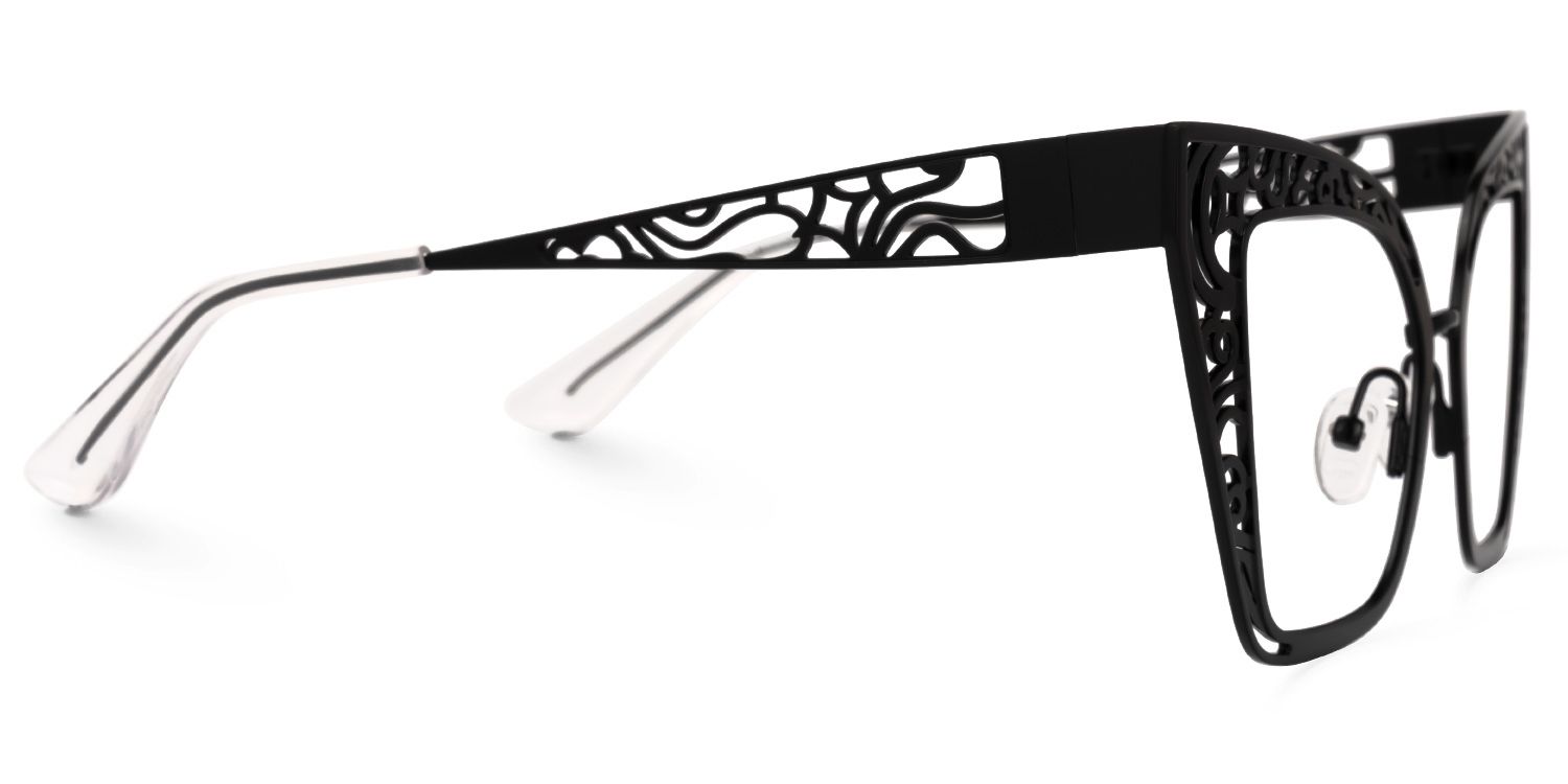Agalia - Cat Eye Black Eyeglasses | Vooglam 4
