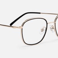 Static - Oval Gold Eyeglasses | Vooglam Design Details