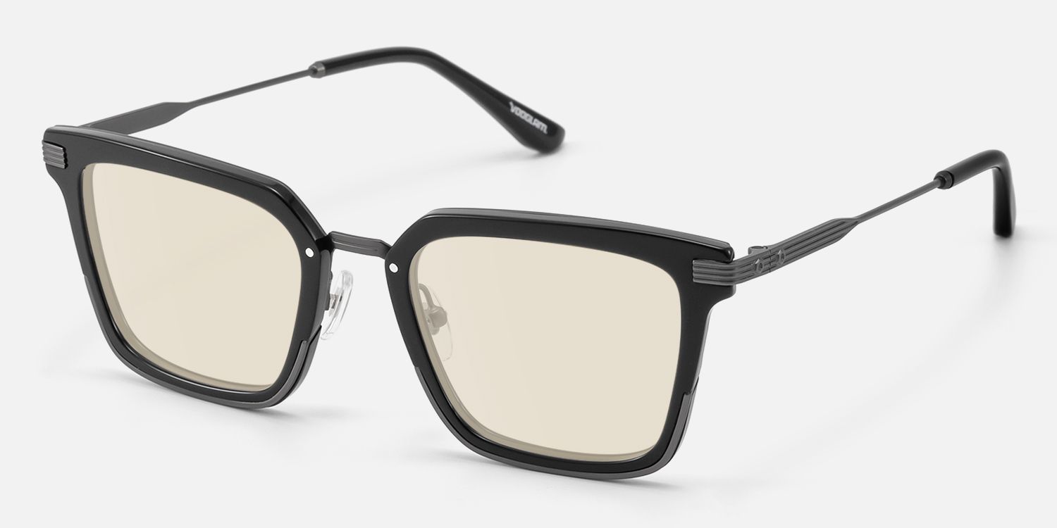 Kassel - Matte Gunmetal Acetate Metal Sunglasses | Vooglam Front View