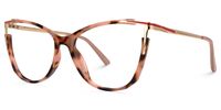 Eirlys - Cat Eye Pink/Tortoise Eyeglasses | Vooglam Front View
