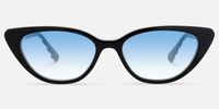 Harena - Black Cateye Blue Gradient Glasses | Vooglam Angle View