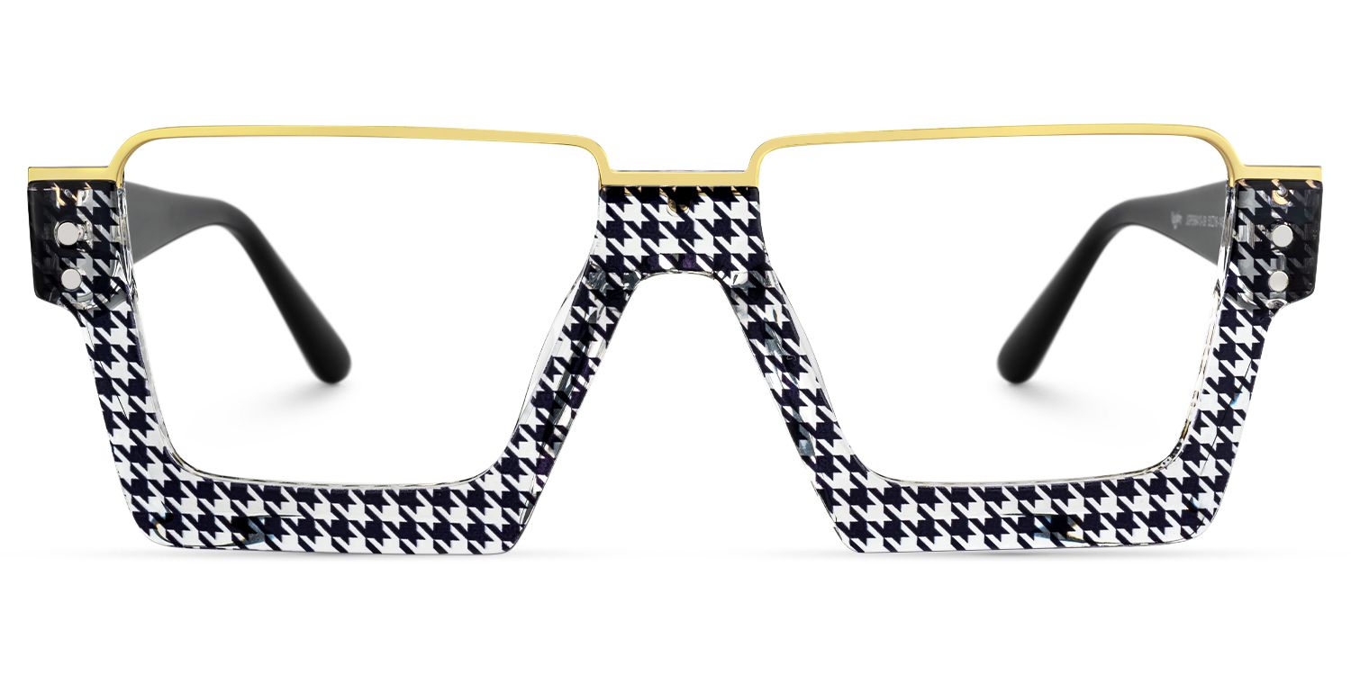 Dardhan - Rectangle Pattern Eyeglasses | Vooglam Angle View