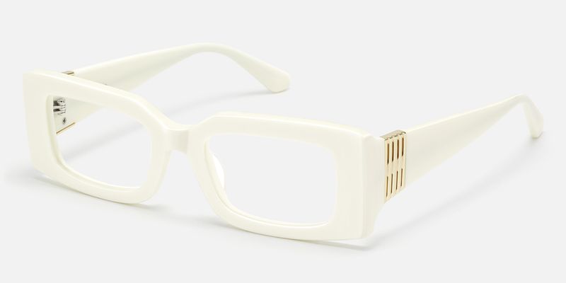 Aurelia - Rectangle White Eyeglasses