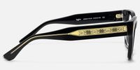 Asante - Square Black Eyeglasses | Vooglam Side View