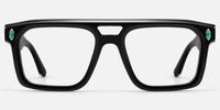 Bastion - Black Double Bridge Glasses | Vooglam Angle View
