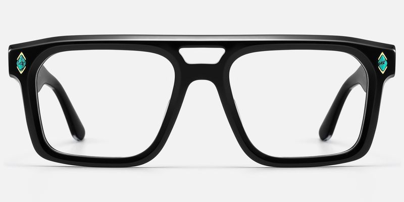 Bastion - Aviator Black Eyeglasses