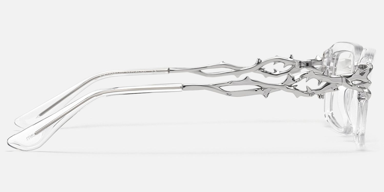 Vorpal - Rectangle Silver Eyeglasses product detail 3