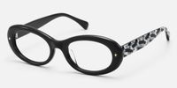 Vexa - Oval Black Eyeglasses