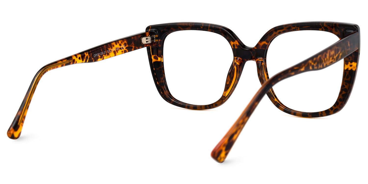 Sargent - Vintage Mauve Square Eyeglasses by Vooglam - Side View