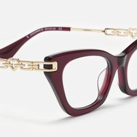 Siren - Cat Eye Red Eyeglasses | Vooglam Design Details