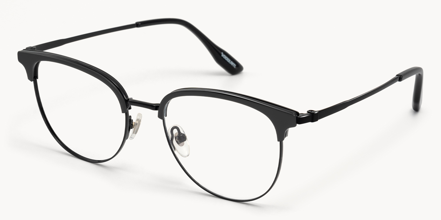 Grace - Round Black Eyeglasses - 2