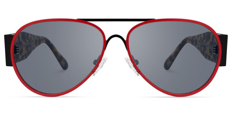 Novoa - Bold Aviator Sunglasses Tortoiseshell Temples