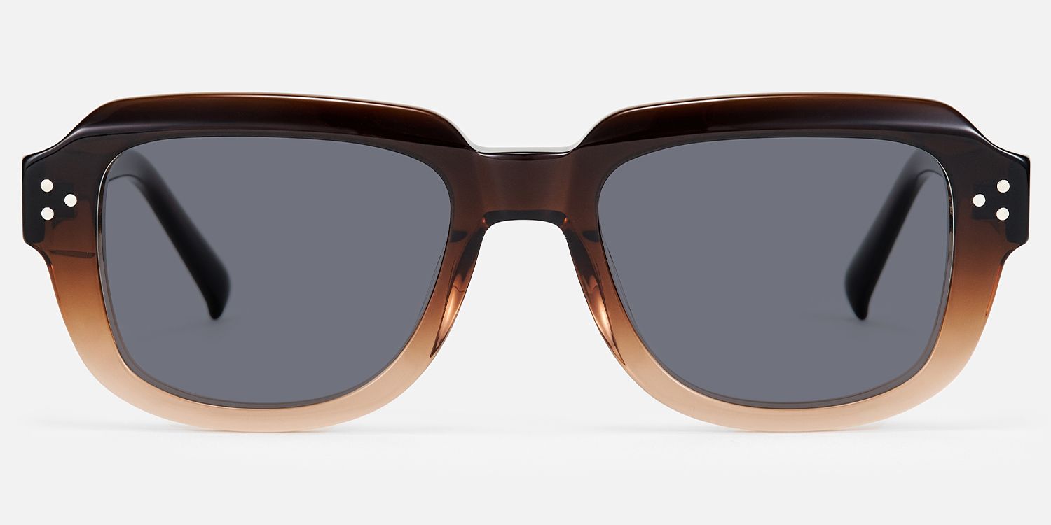 Hale - Rectangle Brown Sunglasses product detail 2
