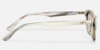 Jacinda - Cat Eye White Sunglasses | Vooglam Side View