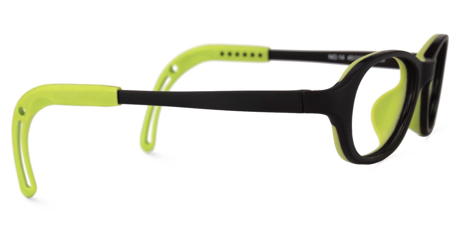 Juniper - Oval Black Kids Eyeglasses by Vooglam - Product View 4