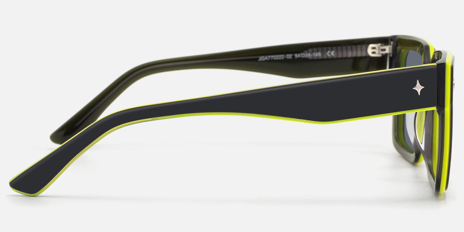 Havok - Rectangle Gray Sunglasses | Vooglam Side View
