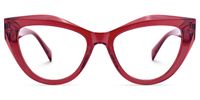 Fantine - Cat Eye Red Eyeglasses | Vooglam Angle View