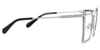Fidelity - Square Black/Silver Eyeglasses | Vooglam 