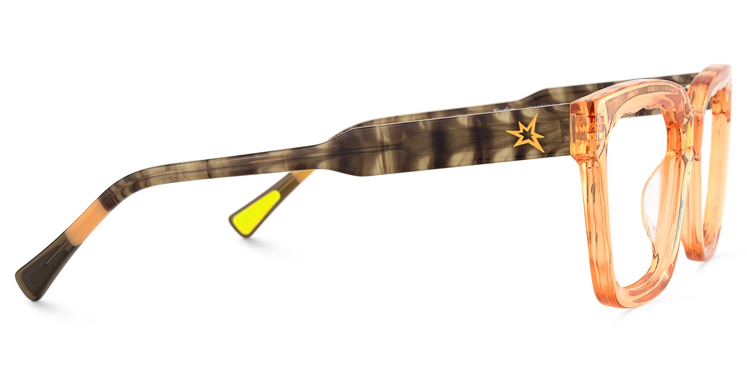 Verve - Rectangle Yellow Eyeglasses | Vooglam 4