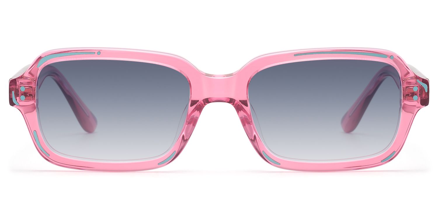 Pixel - Pink Comic Gray Tinted Rectangle Shades by Vooglam Product Details 1