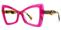 Deanne - Butterfly Pink Eyeglasses | Vooglam Front View